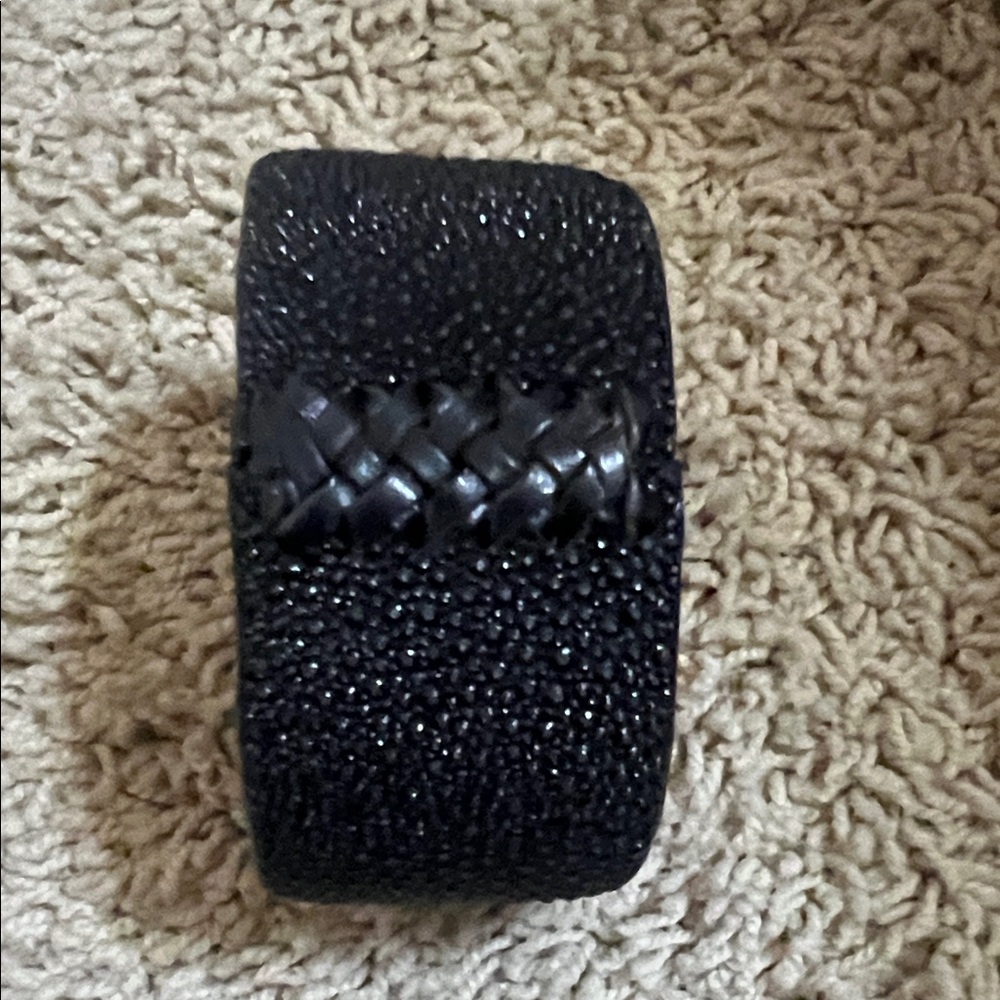 David Hodges Black Leather Bracelet - Picture 8 of 9